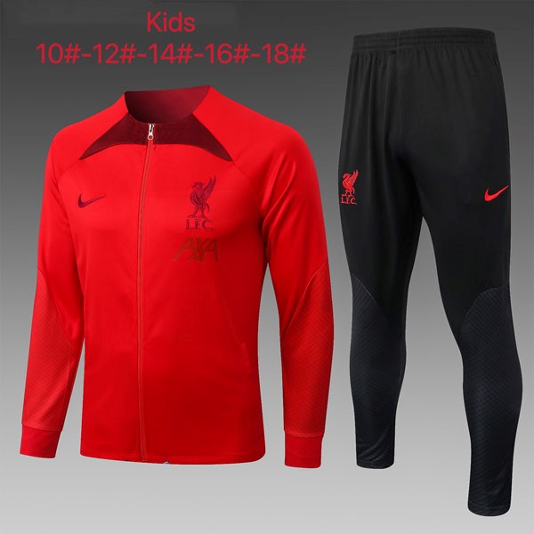 Enfant Survetement Liverpool 2023 Rouge Noir